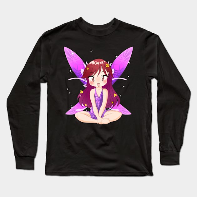 Magical Cute Fairy Long Sleeve T-Shirt by TheBeardComic